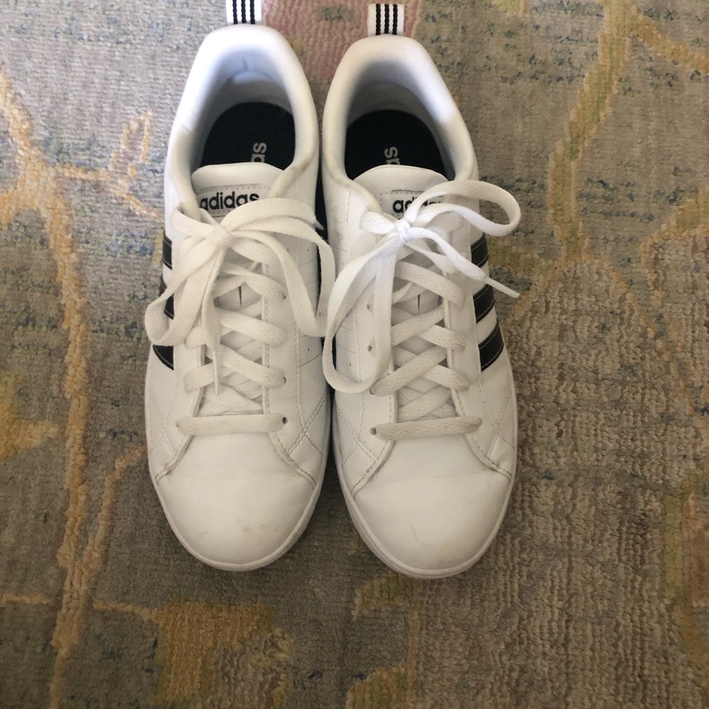 Adidas black and white, size unisex 6.5